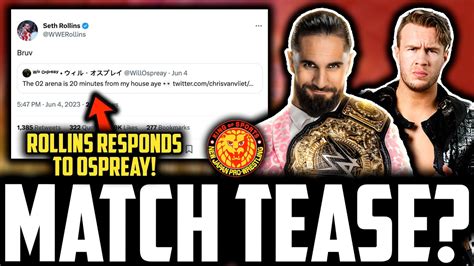 WWE Seth Rollins Vs Will Ospreay MATCH TEASE ROH TV CHANGE AEW