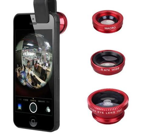 Mobile Fisheye Wide Angle Macro Lens Photo Kit For Apple Iphone 66