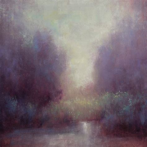 Misty Light Tonal Contemporary Impressionist Landscape Oil Painting Sold
