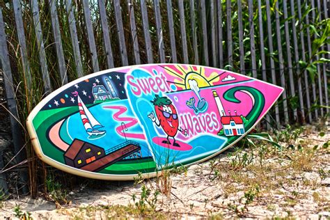 The Art Of Chuck Trunks Trunks Art Creates A Custom Surfboard Sign For