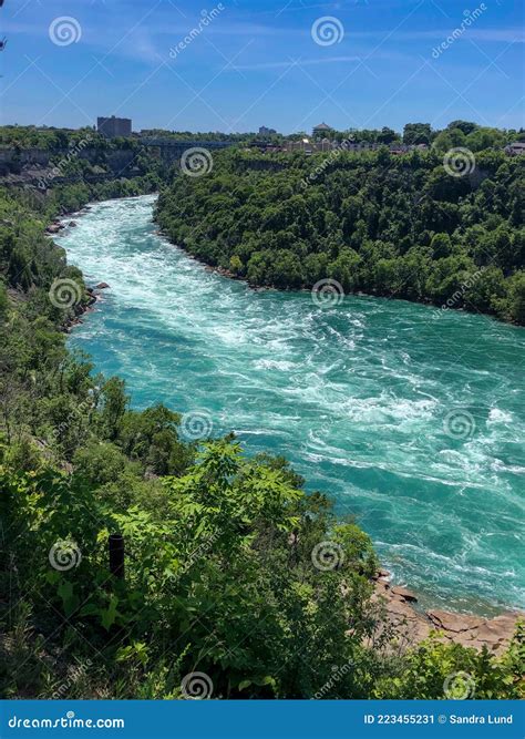 Canadian Whirlpool And Rapids Downstream From Niagara Falls Stock Image
