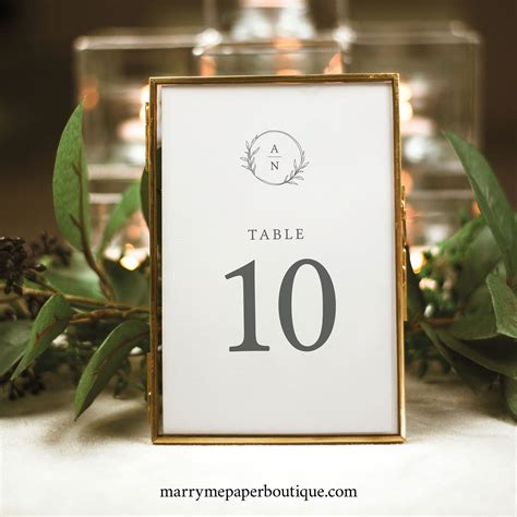 Table Number Sign Template Editable And Printable Try Before Etsy