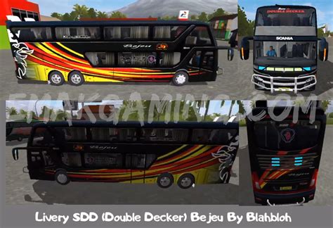 Top 7 mod bussid special po stj full strobo & full animasi. 10 Livery BUSSID SDD Bimasena Double Decker Jernih Terbaru ...