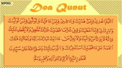 Bacaan Doa Qunut Sholat Subuh Untuk Sholat Sendirian Lengkap Tulisan