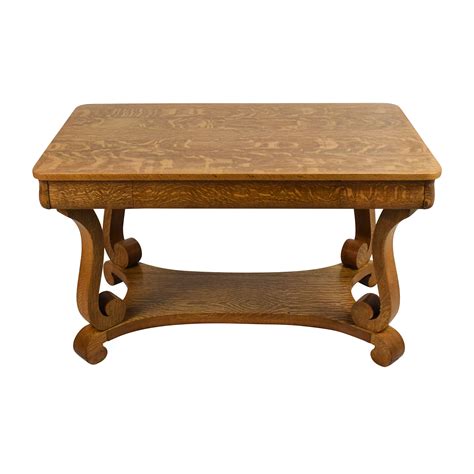60 Off Antique Oak Library Table Tables