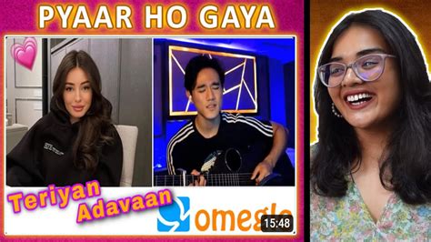 singing hindi mashup for cute girl on omegle 😍 sobit tamang neha m youtube