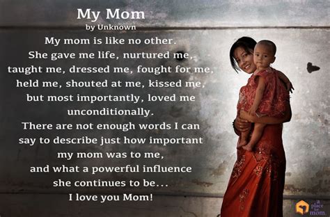 Read best selected essays & speeches on topic my mother essay, why i love my mother speeches, 10 lines & more sentences for students. Poem: My Mom