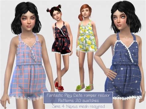 Fantastic Play Date Romper Recolor For Kids At Giulietta Sims 4 Updates