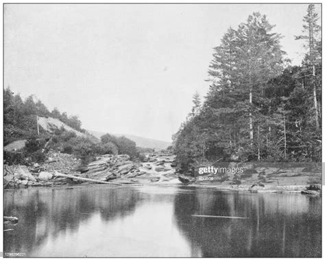Antique Photograph Ammonoosuc River White Mountains New Hampshire High