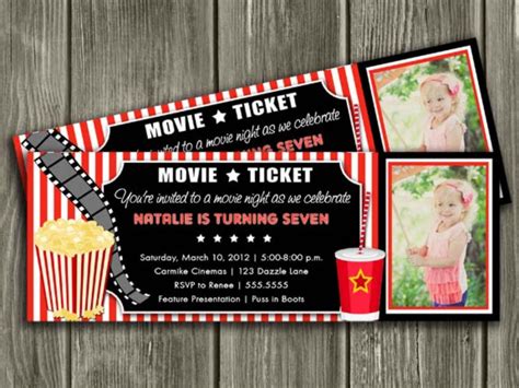 As we've created this ultimate movie ticket price guide for you to find out which cinema is the cheapest! Printable Movie Ticket Birthday Invitation - Movie Night ...
