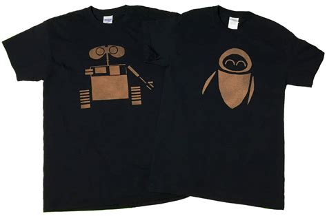 Disney Wall E And Eve Couples Bleached T Shirt Bleach T Shirts Disney Couple Shirts Disney