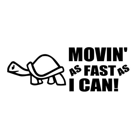 Cm Cm Moving As Fast As I Can Turtle Motorcycle Car Stickers Decals S Car Stickers