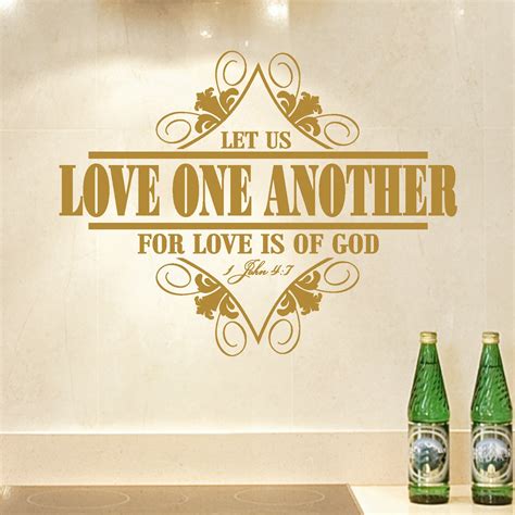 Love One Another Religious Quote Wall Sticker World Of