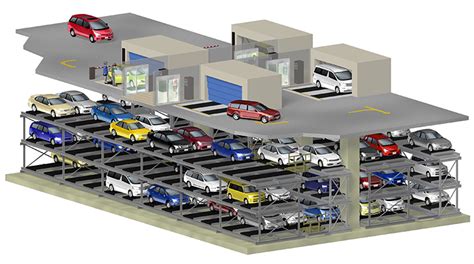 Hidden Like Secret Bases Automated Multistory Parking Facilities
