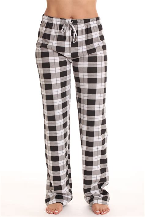 Just Love Womens Plaid Pajama Pants In 100 Cotton Jersey Comfortable Sleepwear For Women