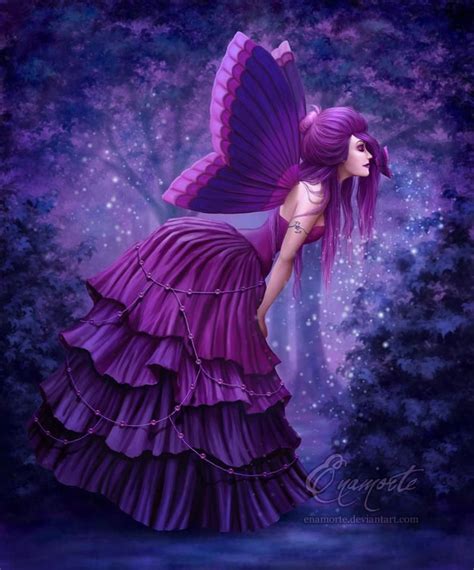 Purple Fairy Fantasy Fairy Beautiful Fairies Fairy Art
