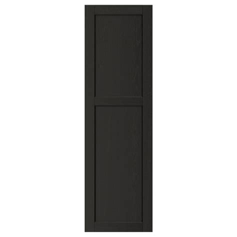 LERHYTTAN Door, black stained, 15x50