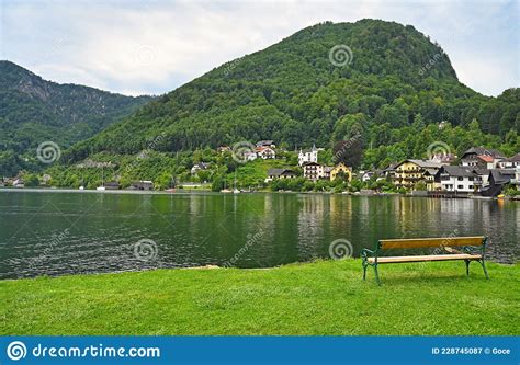Traunkirchen On Lake Traun Traunsee In Austria Stock Image Image Of