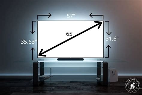 65 Inch Tv Dimensions Actual Tv Size For 2023 Measuring Stuff