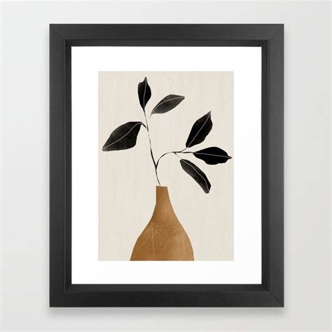 Buy Minimal Plant 6 Framed Art Print By Thindesign Worldwide Shipping