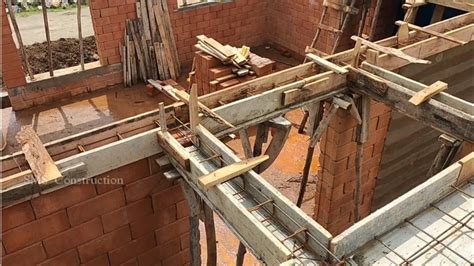 Interlock Brick House Construction Lintel Shuttering And Reinforcement