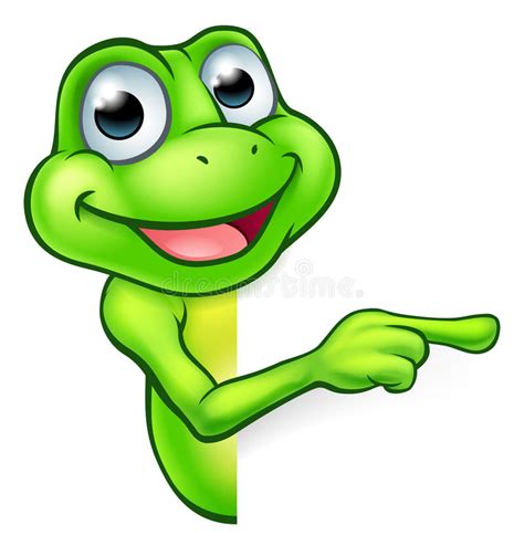 Pointing Cartoon Frog Stock Vector Illustration Of Design