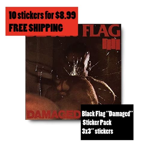 Black Flag “damaged” Vinyl Sticker Pack The Patch Punks