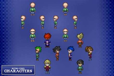 Retro Pixel Characters 2d Characters Unity Asset Store