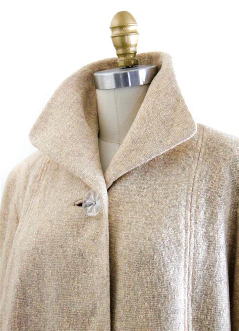 1950s Swing Coat Macaroon Vintage 1950s Tweed Cropped Wool Swing
