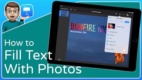 How To Fill Text And Titles With Photos In Keynote Keynote For Ios