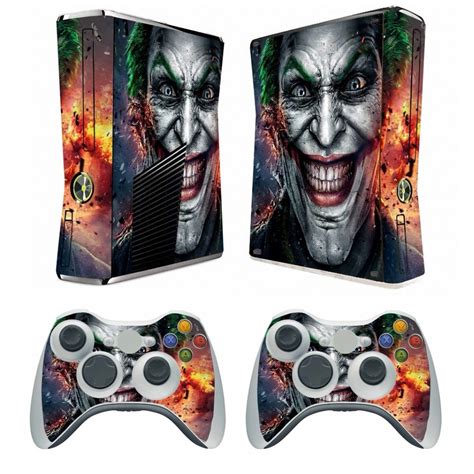 250 Joker Vinyl Skin Sticker Protector For Microsoft Xbox 360 Slim And