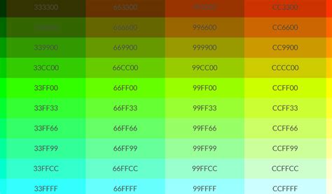 Web Safe Rgb Color Swatch Chart Px Media