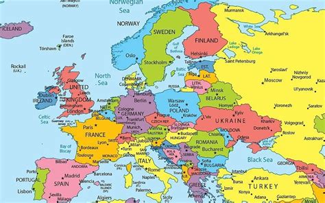 Karta Evrope Sa Drzavama Lako Razumljiva Europska Unija Europska
