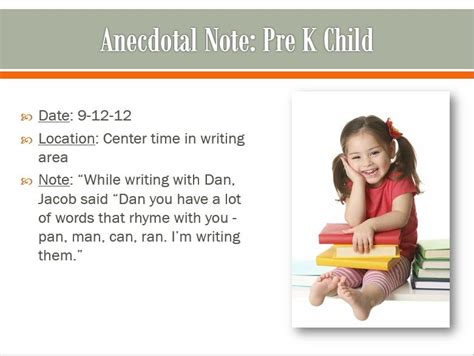 Anecdotal Records Examples For Preschool