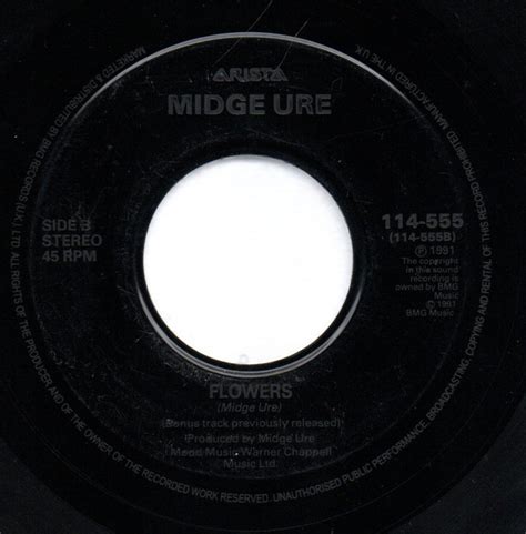 Midge Ure Cold Cold Heart 1991 Black Injection Labels Vinyl