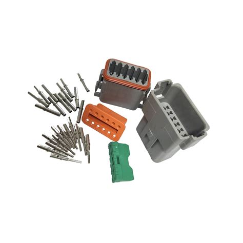 Set Deutsch Dt Pin Connector Kit Awg Solid Nickel Contact Male Female Ebay