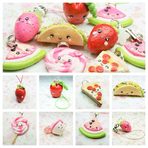 Kawaii Charms Miniature Food Jewelry Polymer Clay Handmade By Sweet