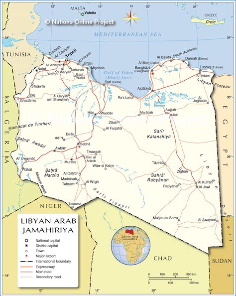 Political Map Of Libya 1200 Pixel Nations Online Project