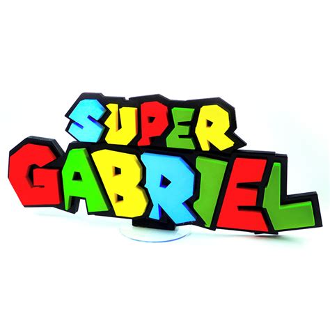 Super Mario Bros Logo Personalizado Preço Varia Com Nome
