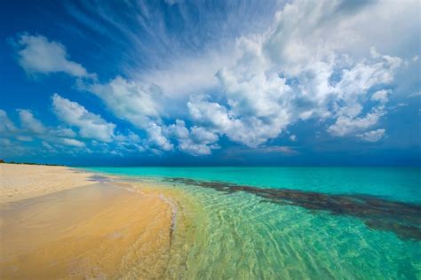 Landscape Nature Beach Sand Tropical Sea Sky Turquoise Caribbean Water