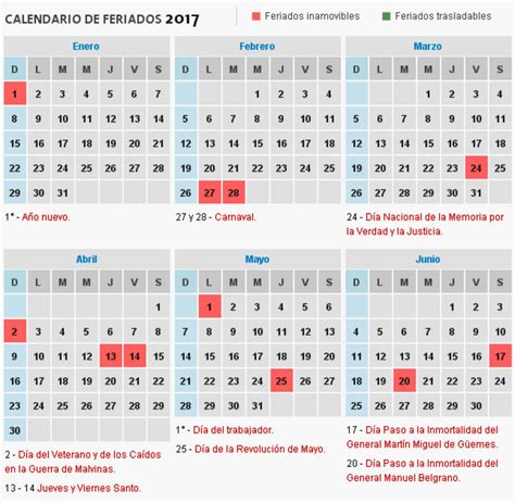 Consultá El Calendario De Feriados 2017 De La Argentina Rus Media