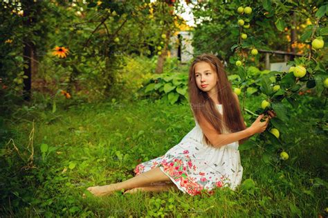 Teen Girl In Garden Summer High Quality People Images ~ Creative Market