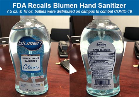 But since june, the food and drug administration has identified at least 135 products. RECALL LIST: Blumen hand sanitizers - Transport Workers ...