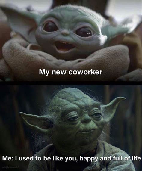 Pin By Andrea Campbell On Teaching Yoda Funny Work Memes Funny Memes