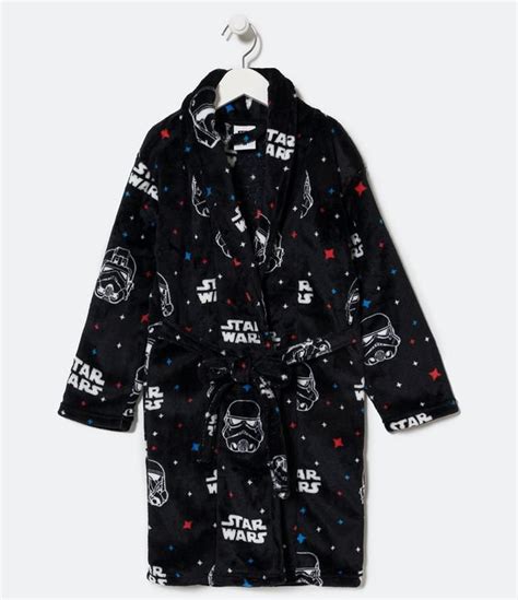 Bata De Baño Infantil En Fleece Con Estampado Star Wars Talle Pp Al G