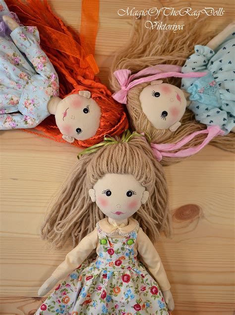 Handmade Cloth Doll Embroidered Doll Soft Fabric Doll Dress Up Rag Doll Baby First Cloth Doll