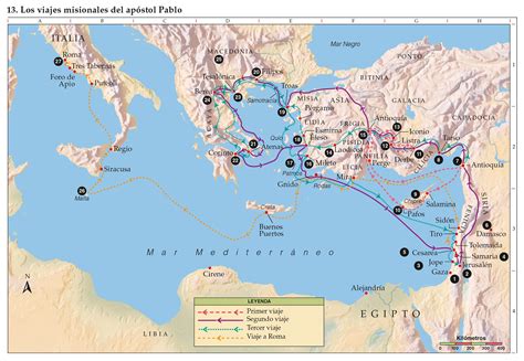 Viajes Misioneros De Pablo Mapas Kerabat