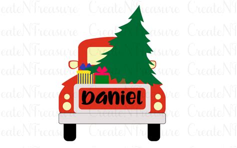 Christmas tree silhouette png image. Christmas Truck, Christmas Tree monogram. Cutting file for ...
