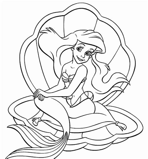 Printable Ariel Coloring Pages Printable Blank World