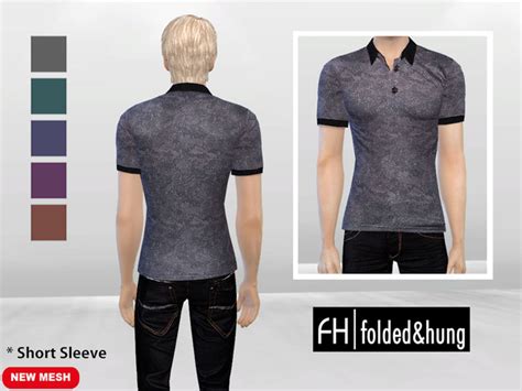 Camo All Over Print Polo By Mclaynesims At Tsr Sims 4 Updates